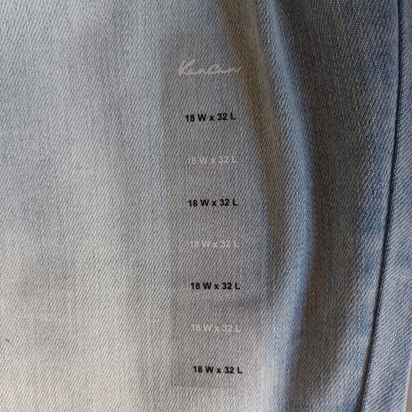 KanCan Light Wash Frayed Raw Hem Bootcut High Rise Jeans Size 18 - Picture 9 of 9